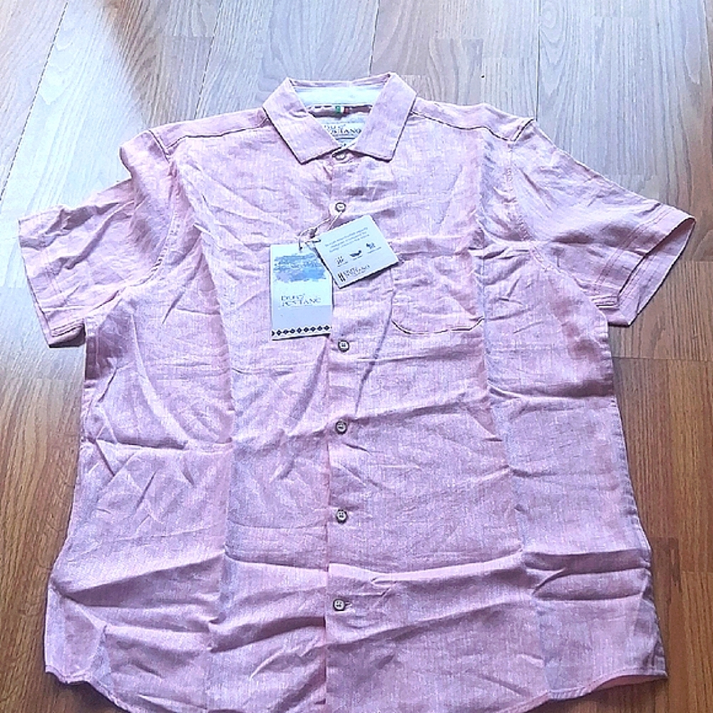 NWT Mens  Shirt By BRuno Positano, Washable Linen,     Sz S,  MSRP $60
